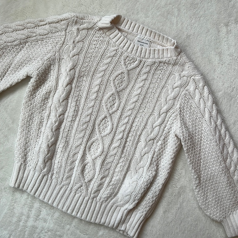 Abercrombie Kids girls cable knit sweater